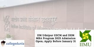 IIM Udaipur GSCM and DEM MBA Program 2025 Admission Open: Apply Before January 31